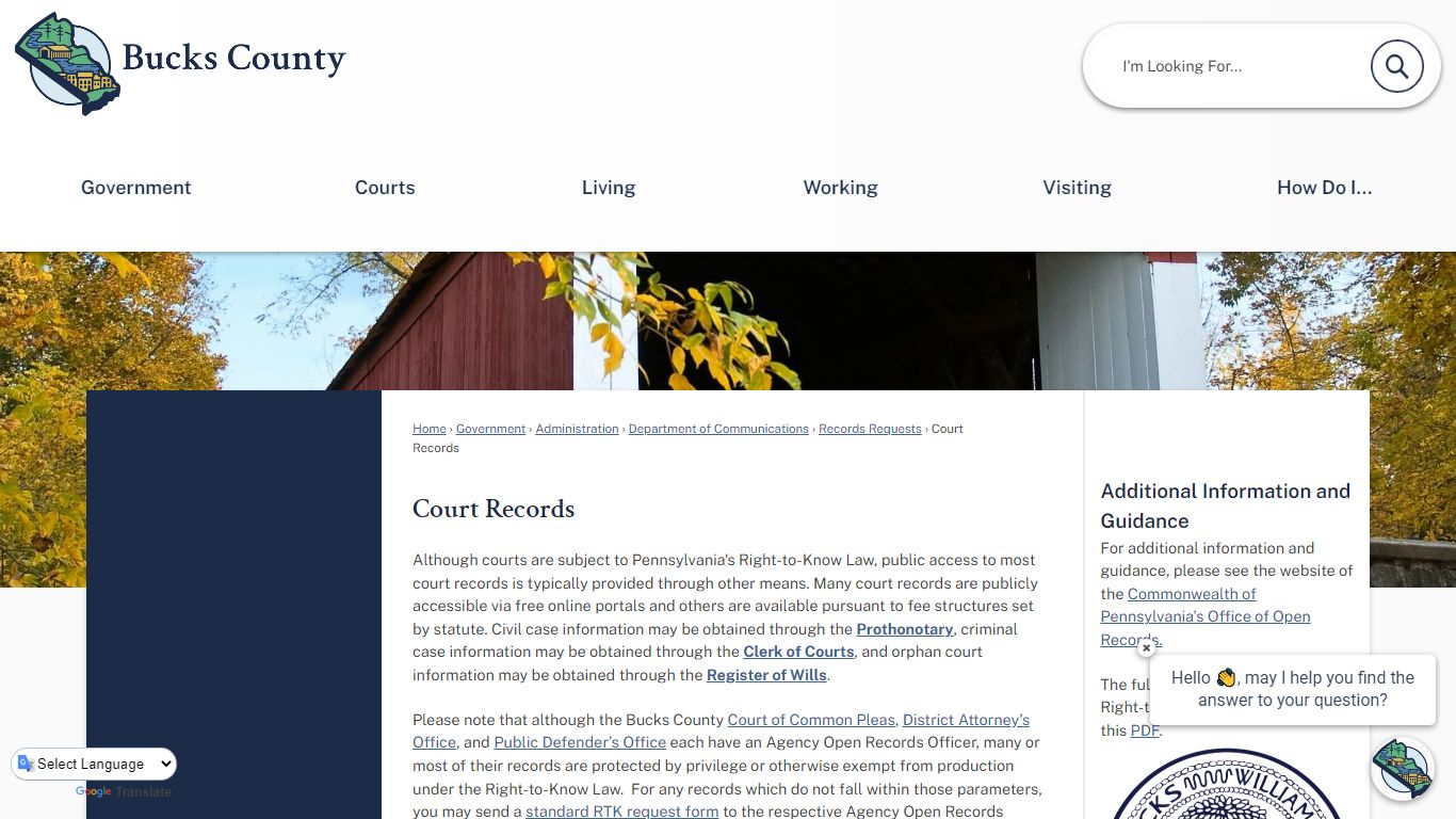 Court Records | Bucks County, PA